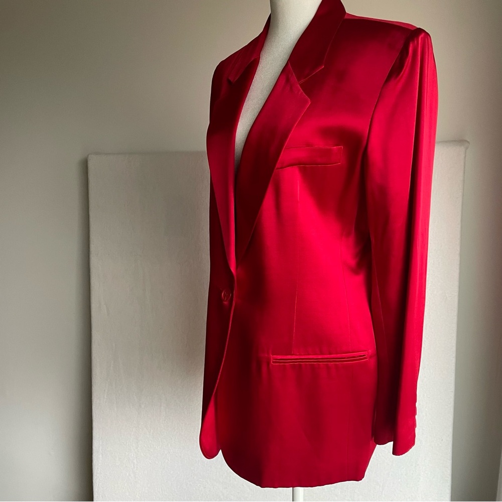 Karen Kane Lifestyle Vibrant Red One-button Blazer in Size 10 - Picture 5 of 14